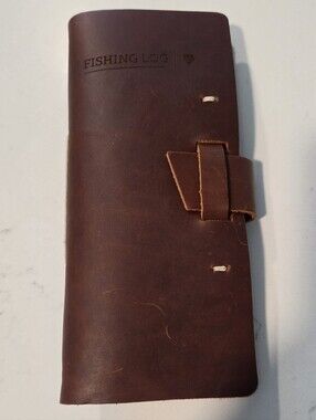 Brown Leather Fishing Log Book